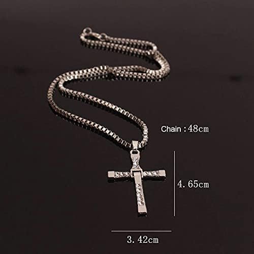 Collana fast and furious crocifisso Film Dominic Toretto Croce con Strass Brillanti