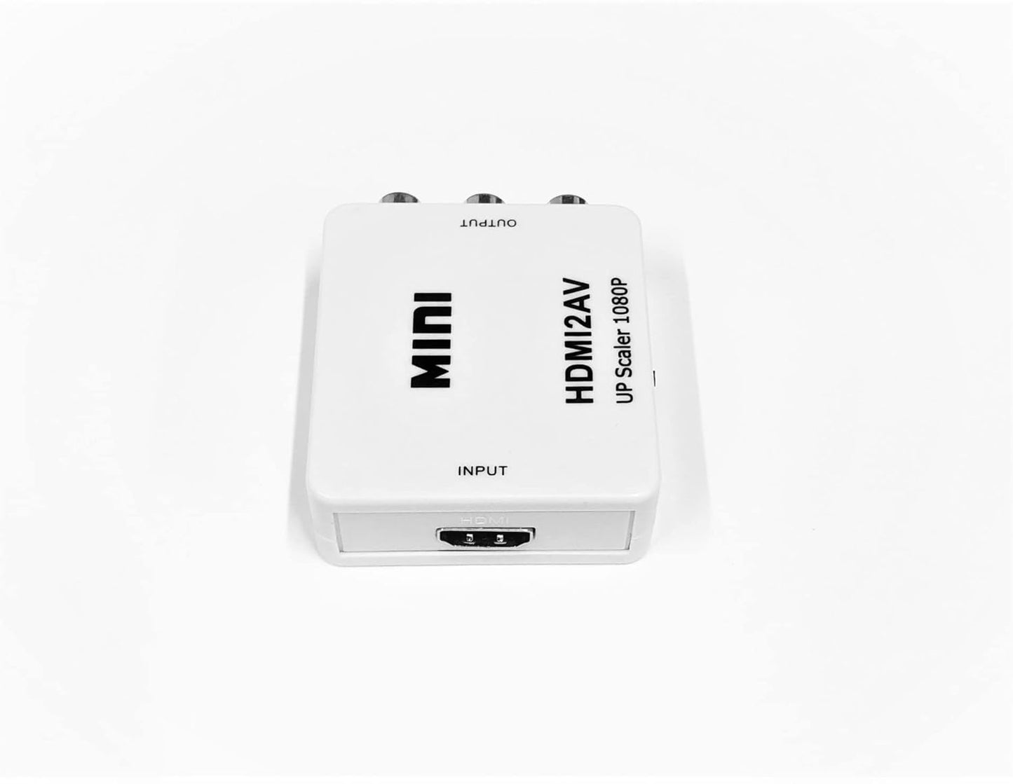 Adattatore HDMI RCA per TV convertitore da HDMI a Segnale AV CVBS RCA Audio Video Pal+NTSC, Bianco