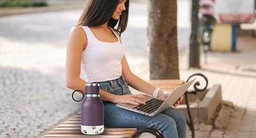 BORRACCIA PER CANI PORTATILE CON CIOTOLA ASOBU Dog Bowl Attached to Stainless Steel Insulated Travel Pet Bottle 1 Liter (White)