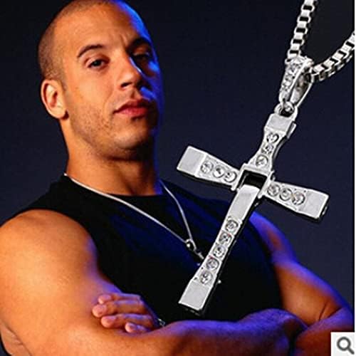 Collana fast and furious crocifisso Film Dominic Toretto Croce con Strass Brillanti