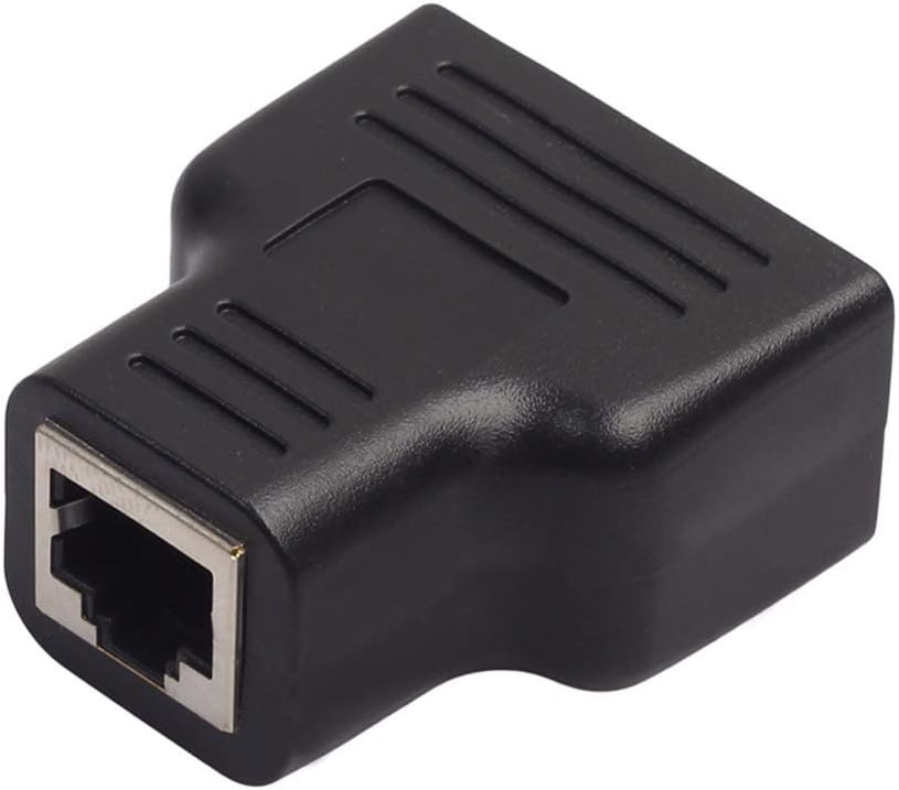 HOUSE CLOUD connettore Adattatore Splitter RJ45 1 a 2, Doppia Porta Femmina Cat 5/Cat 6, Adattatore Presa Ethernet LAN