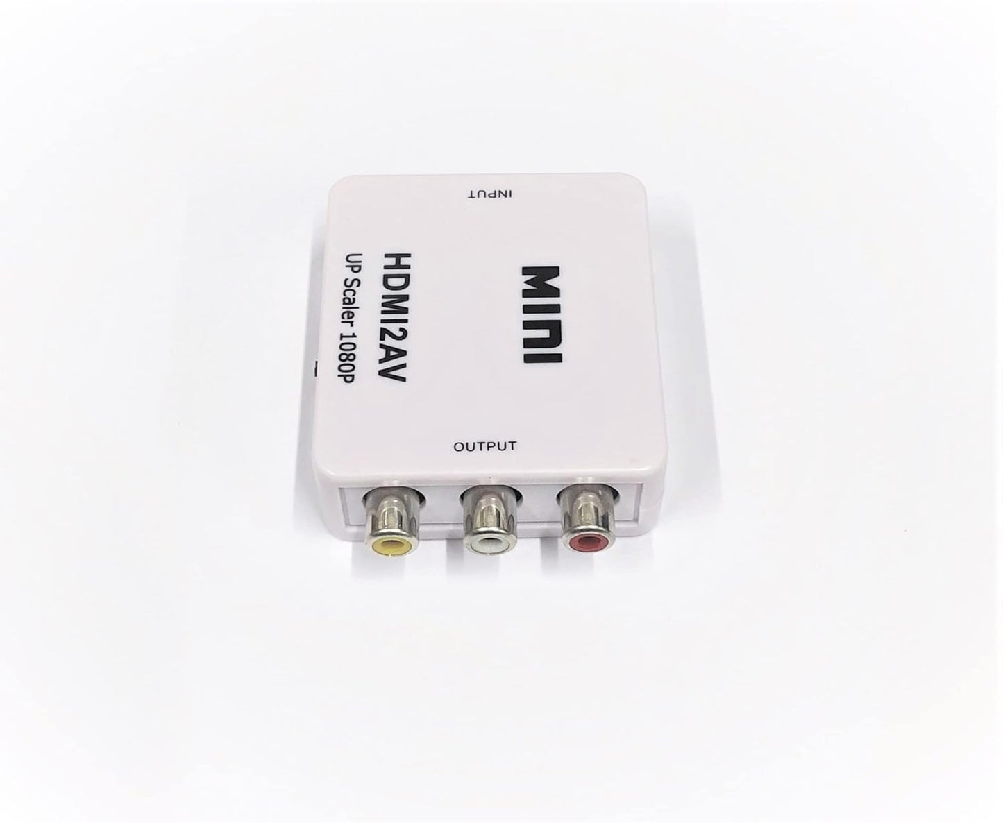 Adattatore HDMI RCA per TV convertitore da HDMI a Segnale AV CVBS RCA Audio Video Pal+NTSC, Bianco