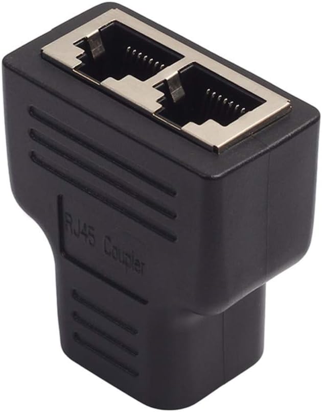 HOUSE CLOUD connettore Adattatore Splitter RJ45 1 a 2, Doppia Porta Femmina Cat 5/Cat 6, Adattatore Presa Ethernet LAN