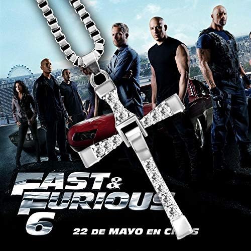 Collana fast and furious crocifisso Film Dominic Toretto Croce con Strass Brillanti