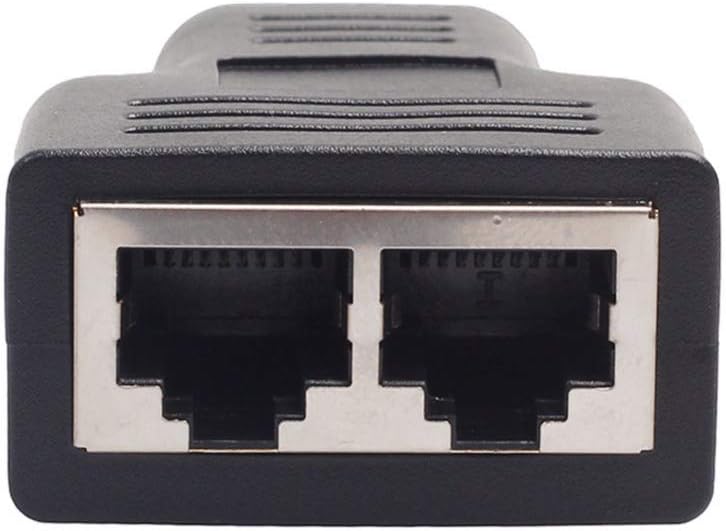 HOUSE CLOUD connettore Adattatore Splitter RJ45 1 a 2, Doppia Porta Femmina Cat 5/Cat 6, Adattatore Presa Ethernet LAN