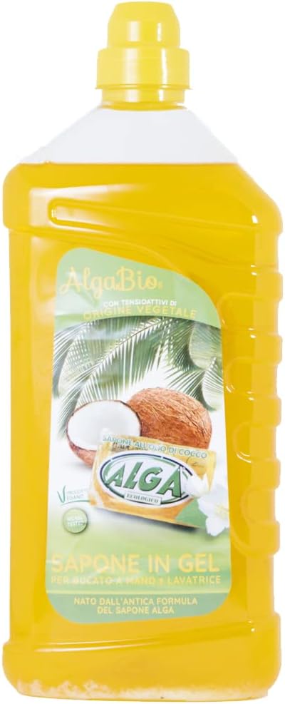 ALGA SAPONE ECOLOGICO CONCENTRATO IN GEL PER BUCATO A MANO E LAVATRICE 1250 ML
