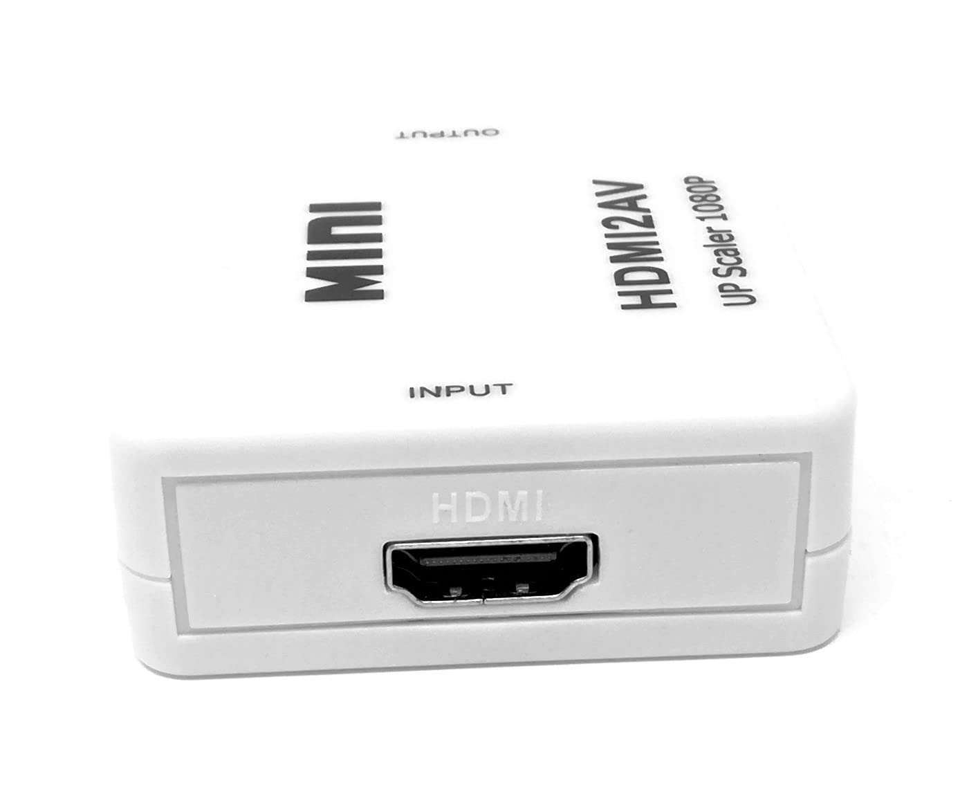 Adattatore HDMI RCA per TV convertitore da HDMI a Segnale AV CVBS RCA Audio Video Pal+NTSC, Bianco