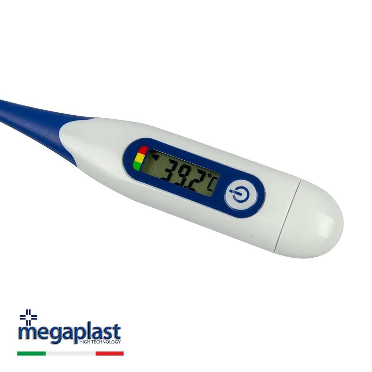Termometro digitale con punta flessibile e indicatore cromatico, per misurazione febbre, schermo LCD e indicatore sonoro, rilevazione rapida in 30 secondi