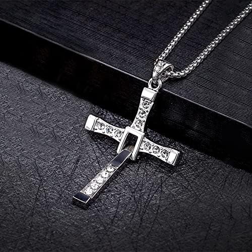 Collana fast and furious crocifisso Film Dominic Toretto Croce con Strass Brillanti