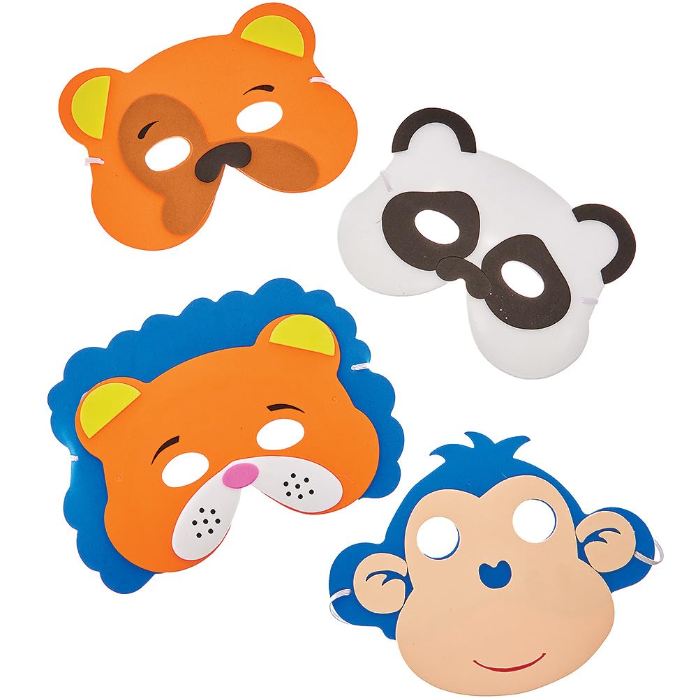 Maschere di gommapiuma di animali - Confezione da 10 pezzi di costumi fai da te per bambini, accessori per il gioco di finzione