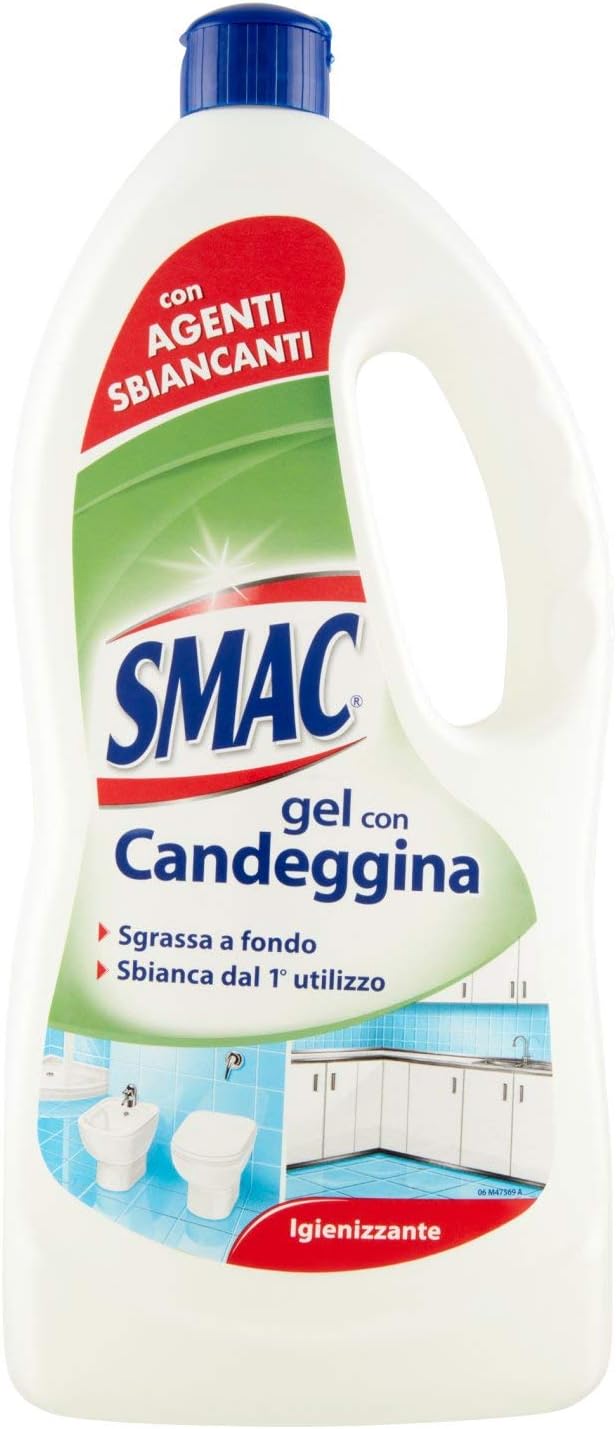 Smac - Detergente Gel Multisuperficie con Candeggina, Azione Igienizzante e Sgrassante, con Agenti Sbiancanti, 850 ml