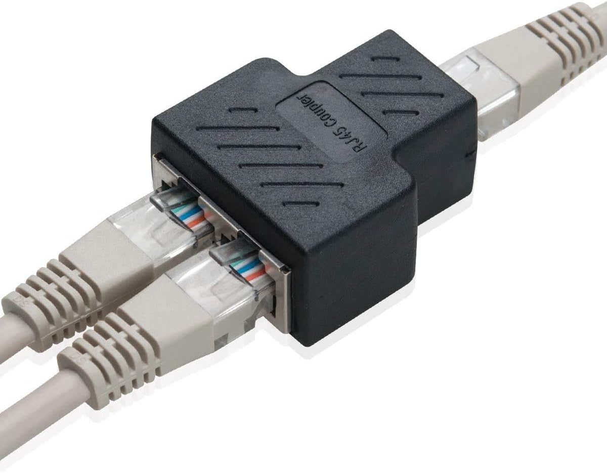 HOUSE CLOUD connettore Adattatore Splitter RJ45 1 a 2, Doppia Porta Femmina Cat 5/Cat 6, Adattatore Presa Ethernet LAN