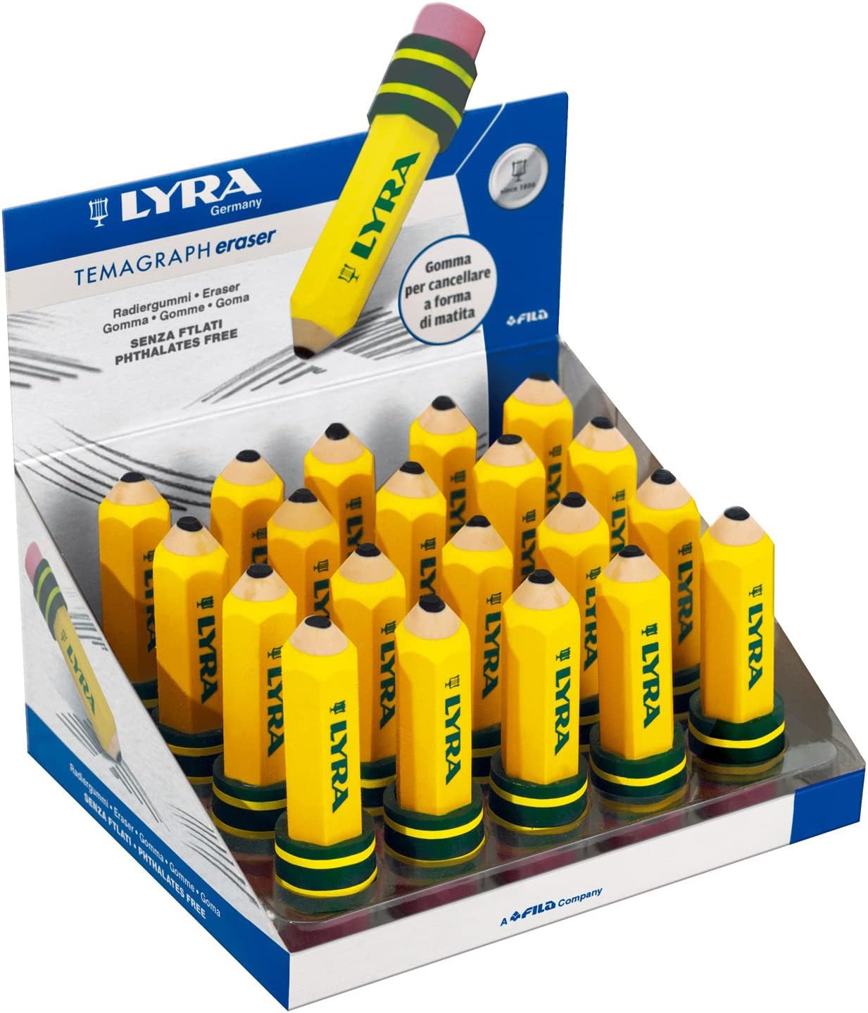 Gomma Lyra Temagraph – Set da 20 Gomme in Espositore