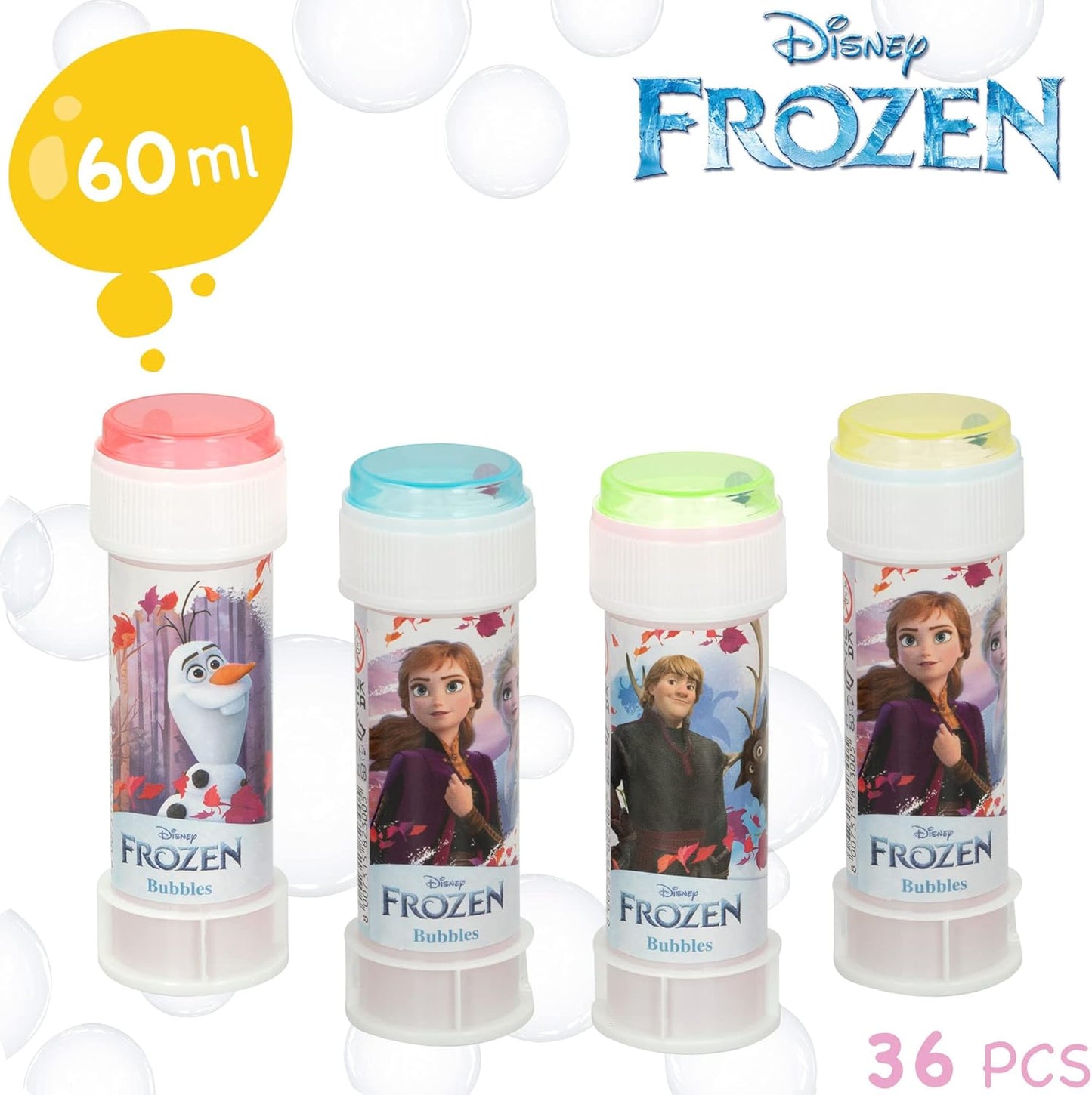 Bolle Di Sapone bambini regalo gadget compleanno Flacone 60 Ml 36 PEZZI Frozen