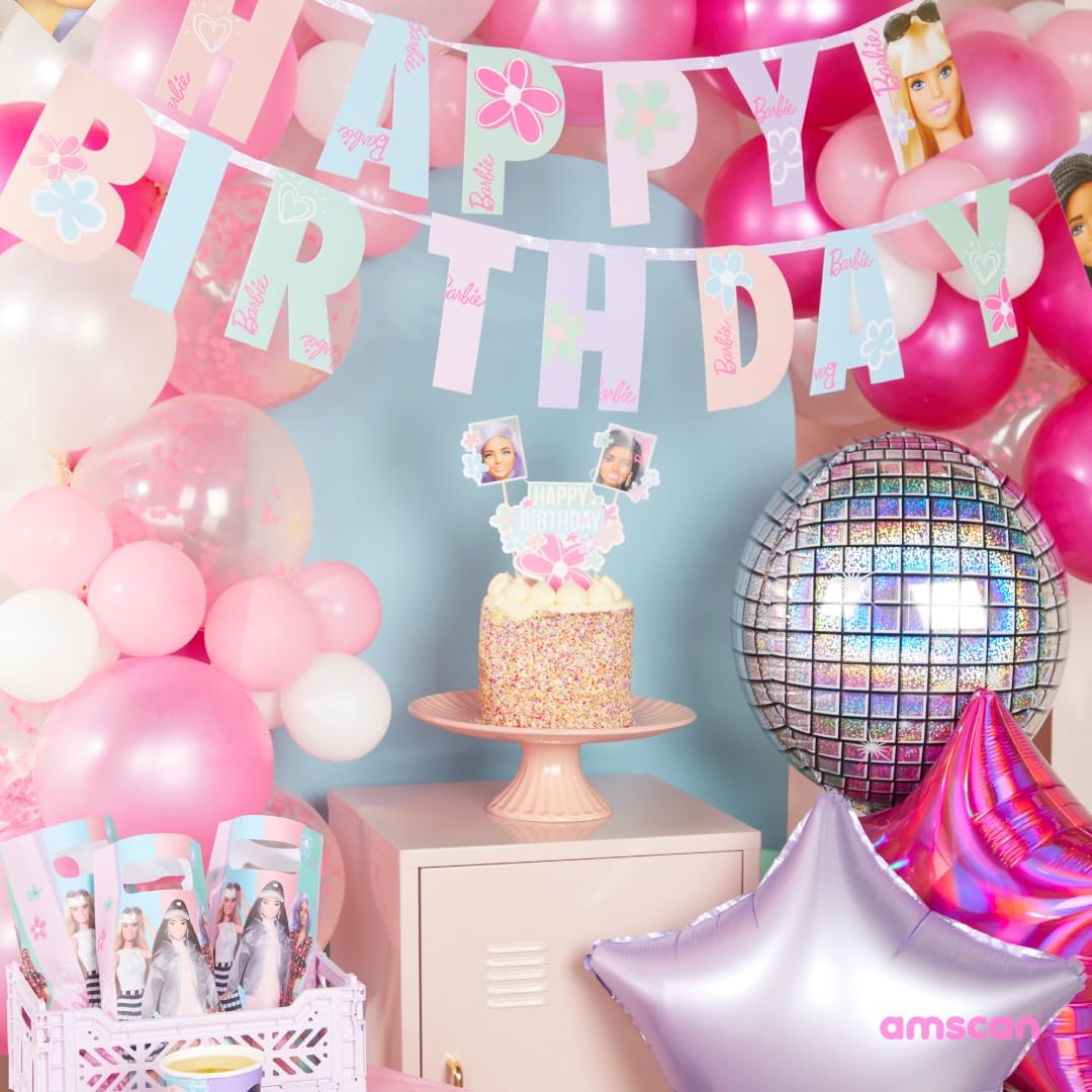 Palloncino di barbie tondo 43 cm licenza ufficiale
