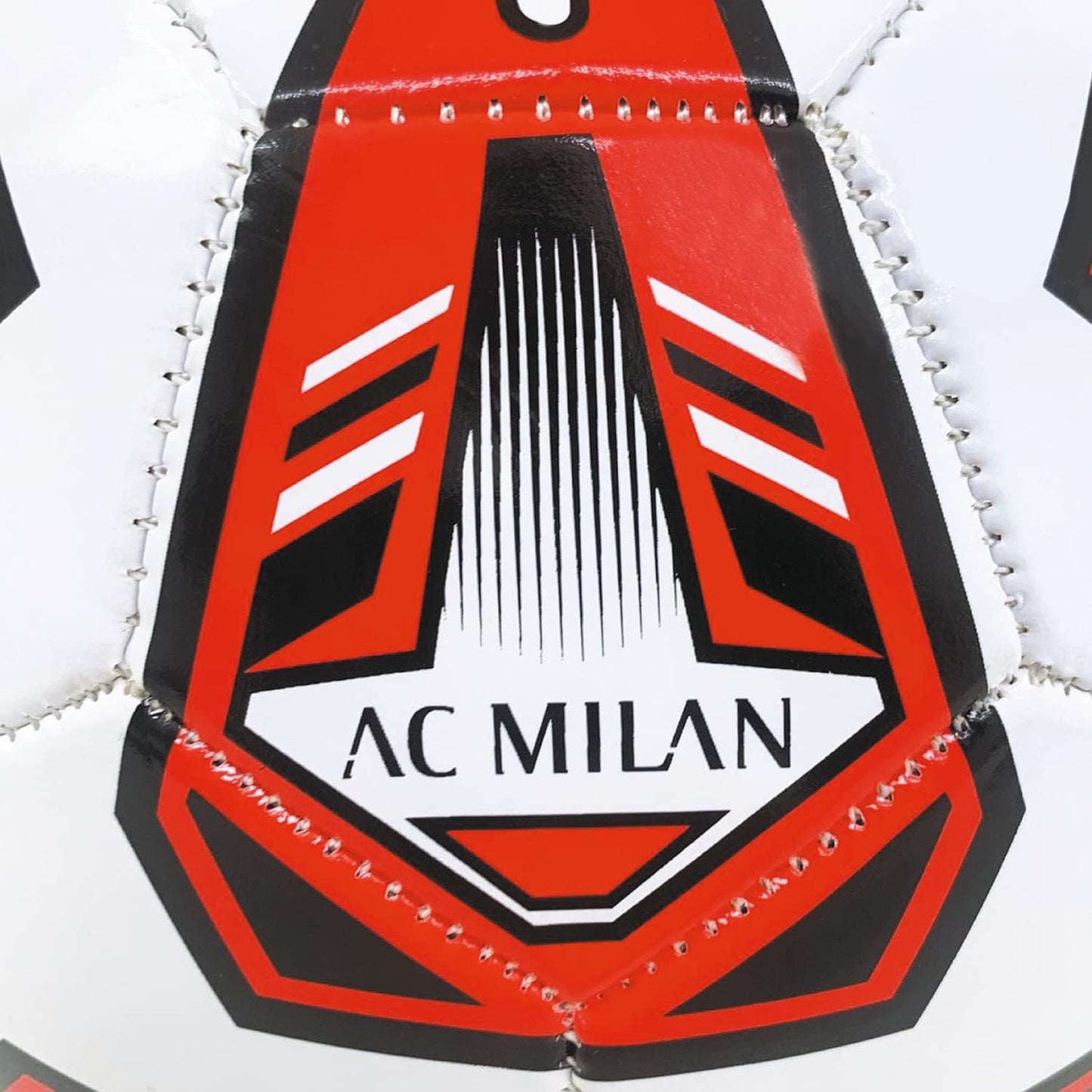 Pallone da Calcio Cucito A.C. MILAN - Prodotto Ufficiale - misura 5 - 300 g - ROSSO/NERO