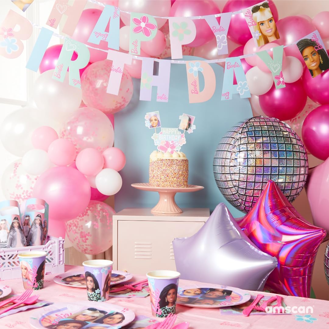Palloncino di barbie tondo 43 cm licenza ufficiale