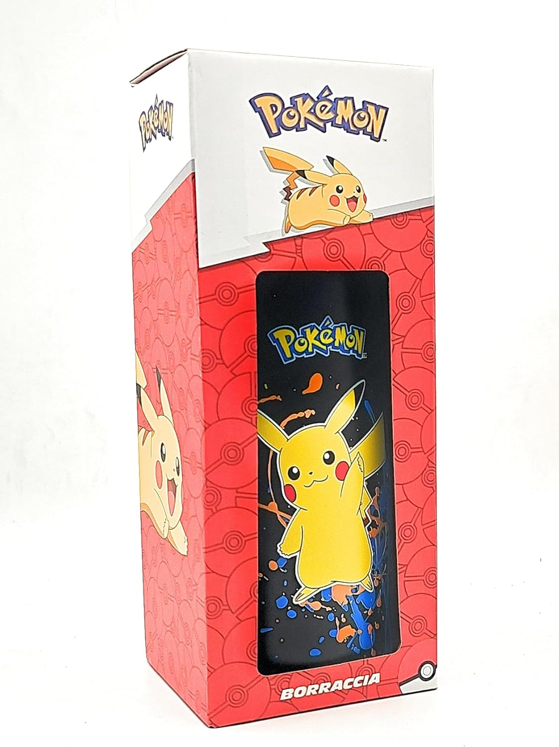 Borraccia realizzata per POKEMON, Borraccia Termica in Acciaio Inox Interno Esterno, Mantenimento Temperatura fino a 24h, Borraccia Scuola Bambino - Bottle Termica
