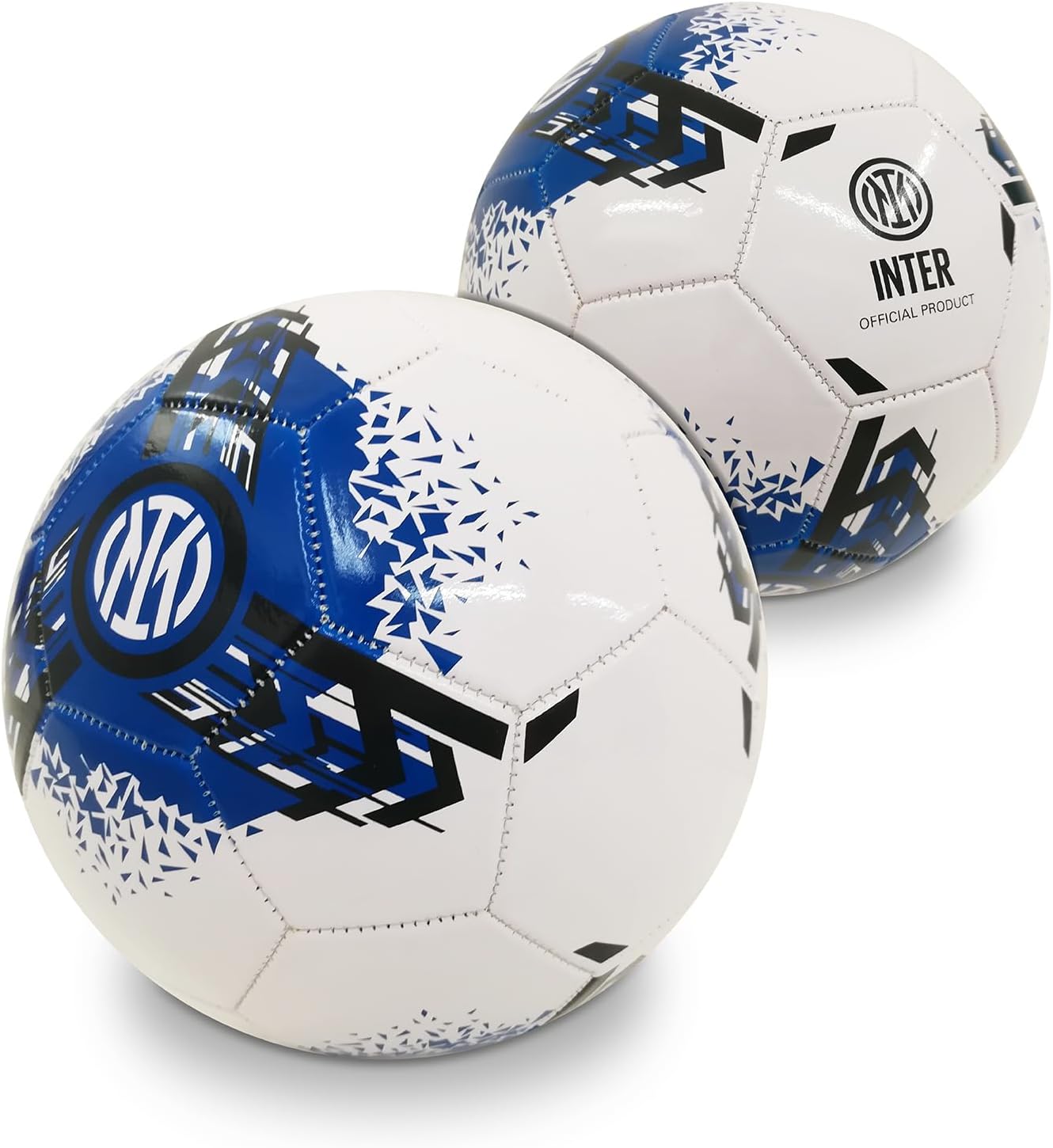 Pallone da Calcio Cucito INTER - Prodotto Ufficiale - misura 5 - 300 g - Bianco/Blu/Nero