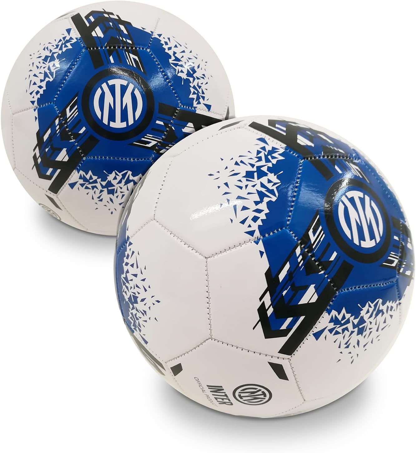 Pallone da Calcio Cucito INTER - Prodotto Ufficiale - misura 5 - 300 g - Bianco/Blu/Nero