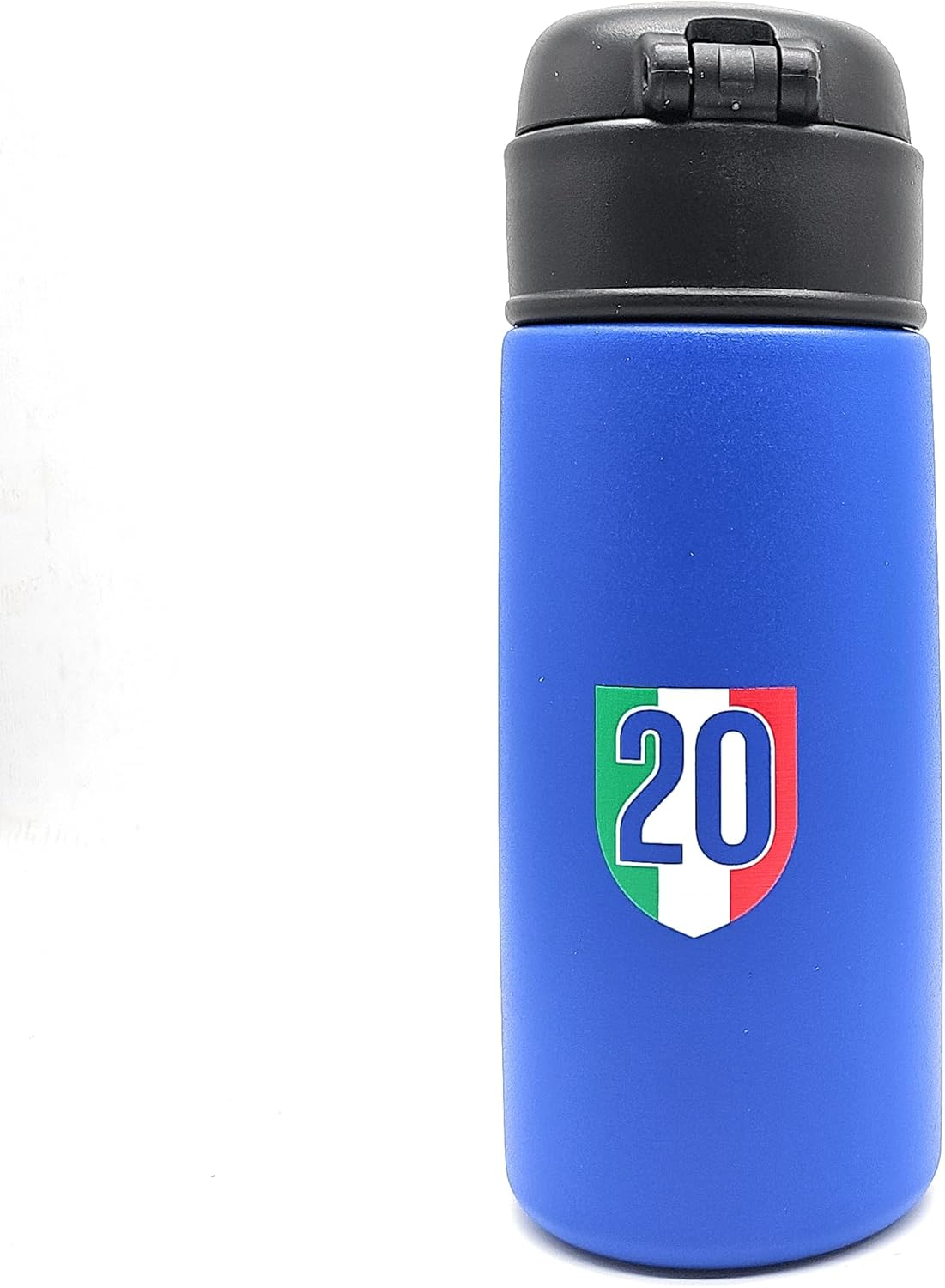 Borraccia inter con cannuccia Termica in Acciaio Inox Interno Esterno, Mantenimento Temperatura fino a 24h, Borraccia Scuola Bambino - Bottle Termica