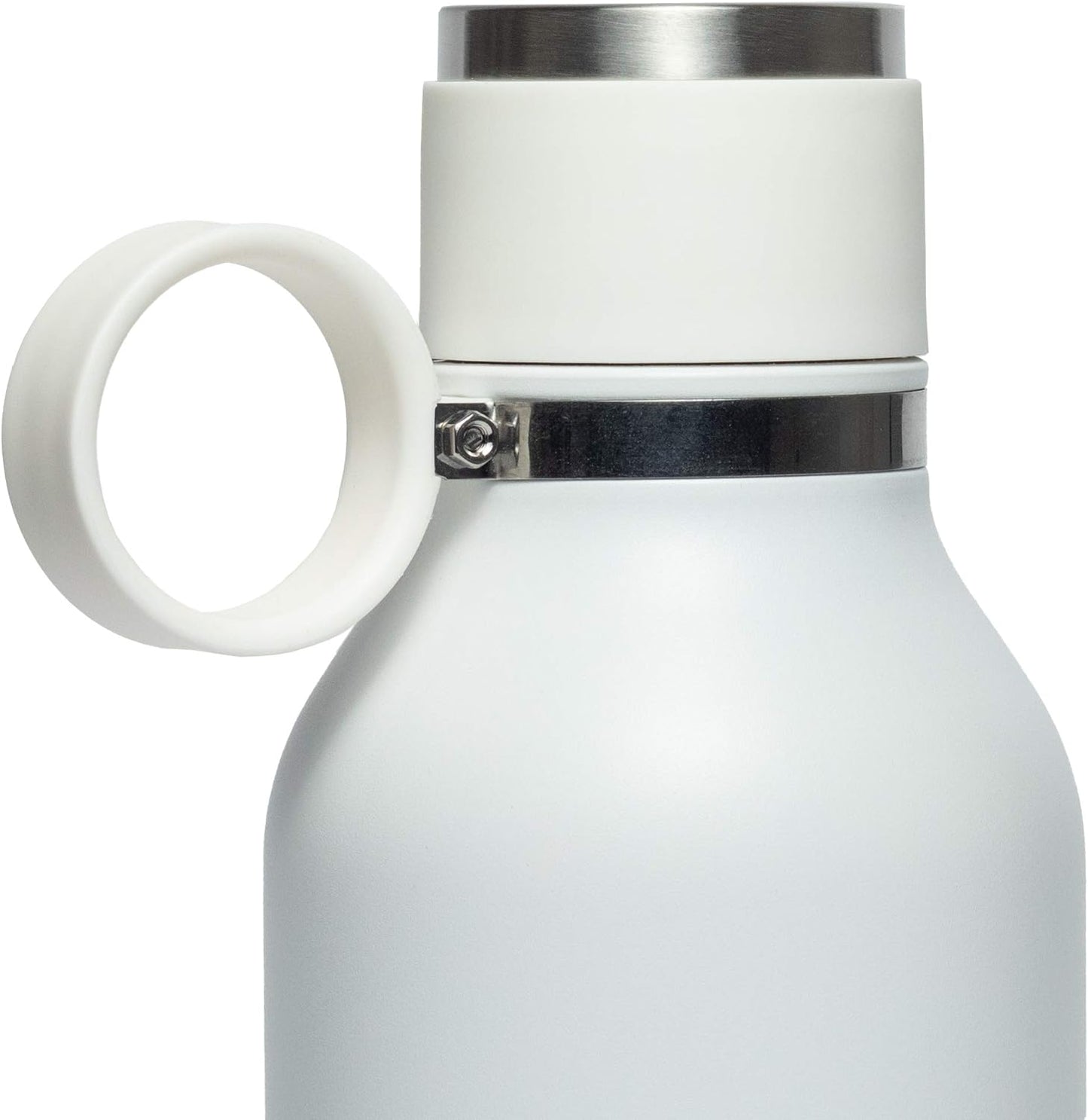 BORRACCIA PER CANI PORTATILE CON CIOTOLA ASOBU Dog Bowl Attached to Stainless Steel Insulated Travel Pet Bottle 1 Liter (White)