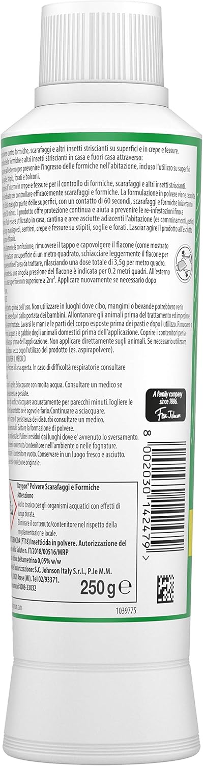 Baygon Polvere contro Scarafaggi e Formiche - 250 g