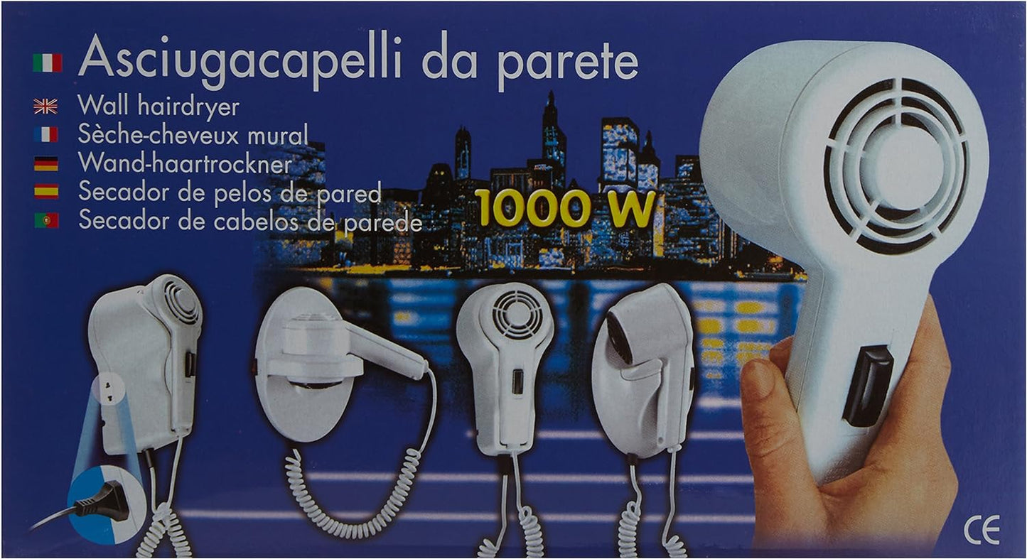 JOHNSON ELETTRODOMESTICI HOTEL 1000W Bianco asciuga capelli