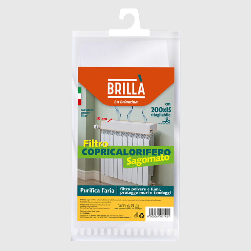 Filtro copricalorifero sagomato e ritagliabile 2 m