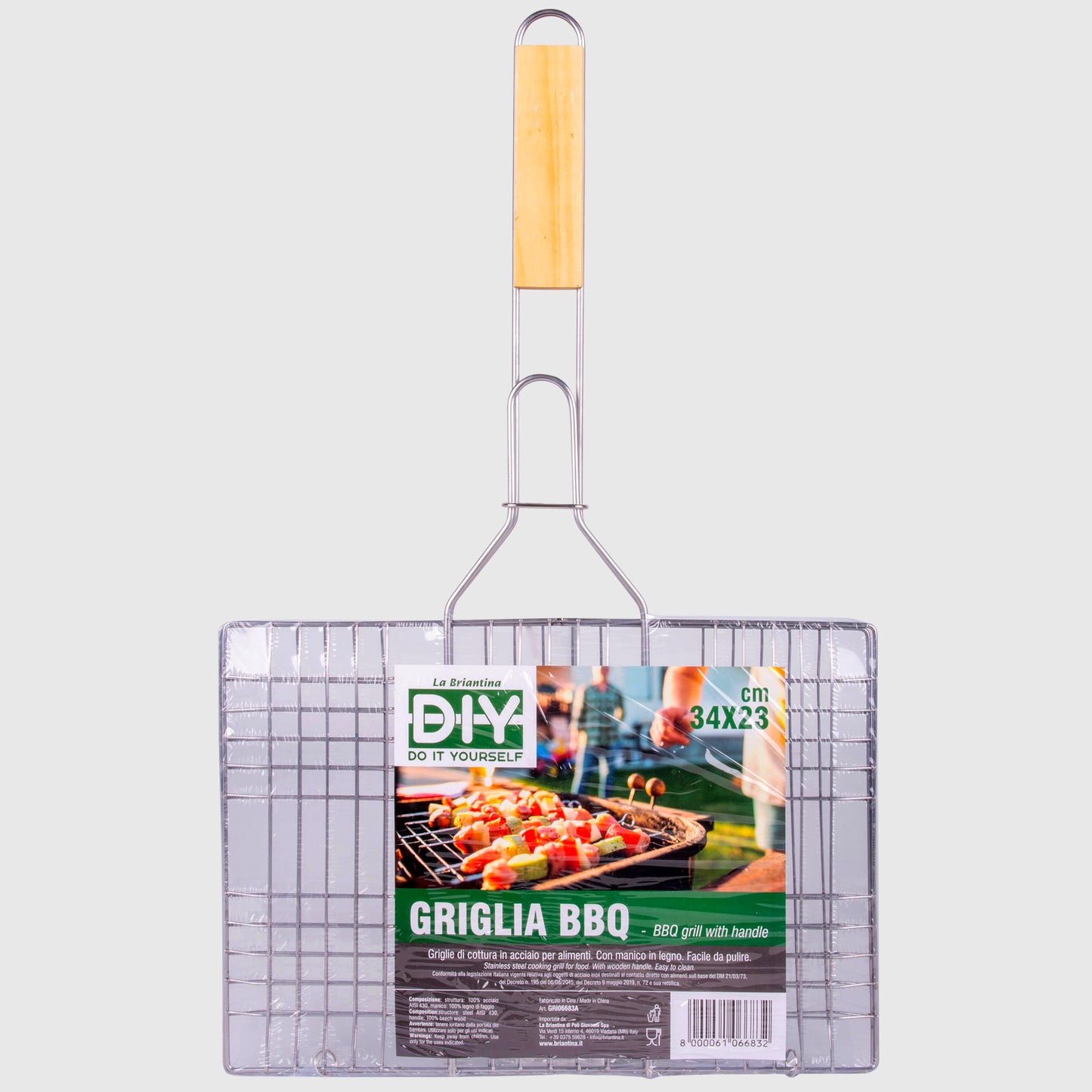 GRIGLIA BARBECUE BBQ IN ACCIAIO 34X23 CM