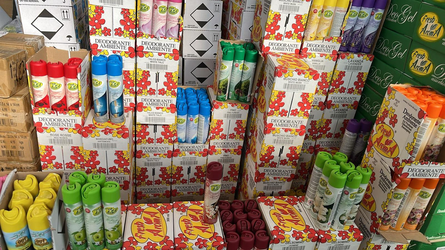 Deodorante ambiente Spray Fresh Aroma 300 ml 114 PEZZI MISTI