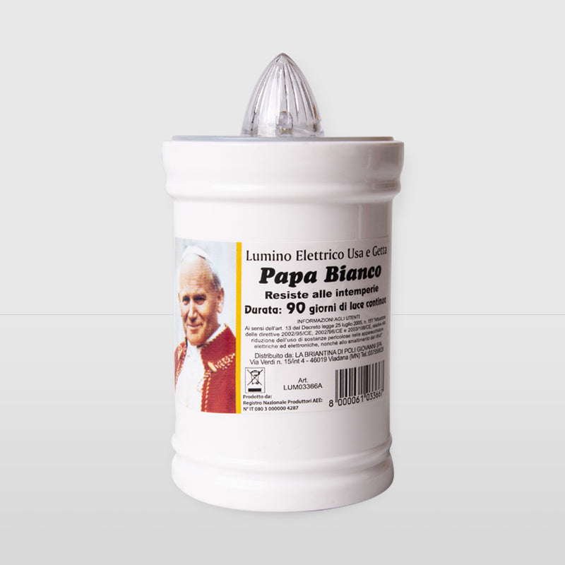 LUMINO ELETTRICO PAPA BIANCO 90 GG