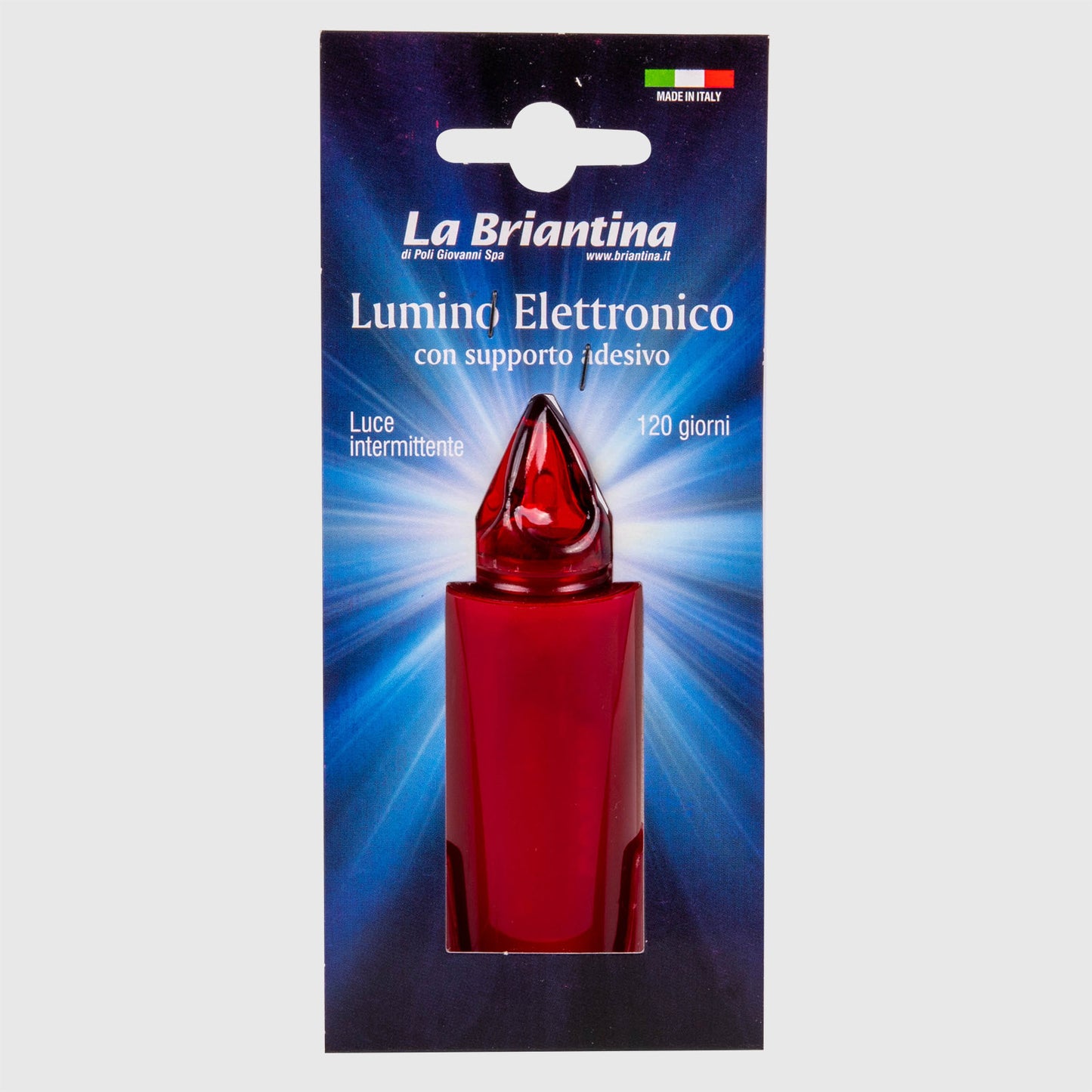 LUMINO Cimitero ELETTR C/SUPP ADESIVO 120 GG ROSSO