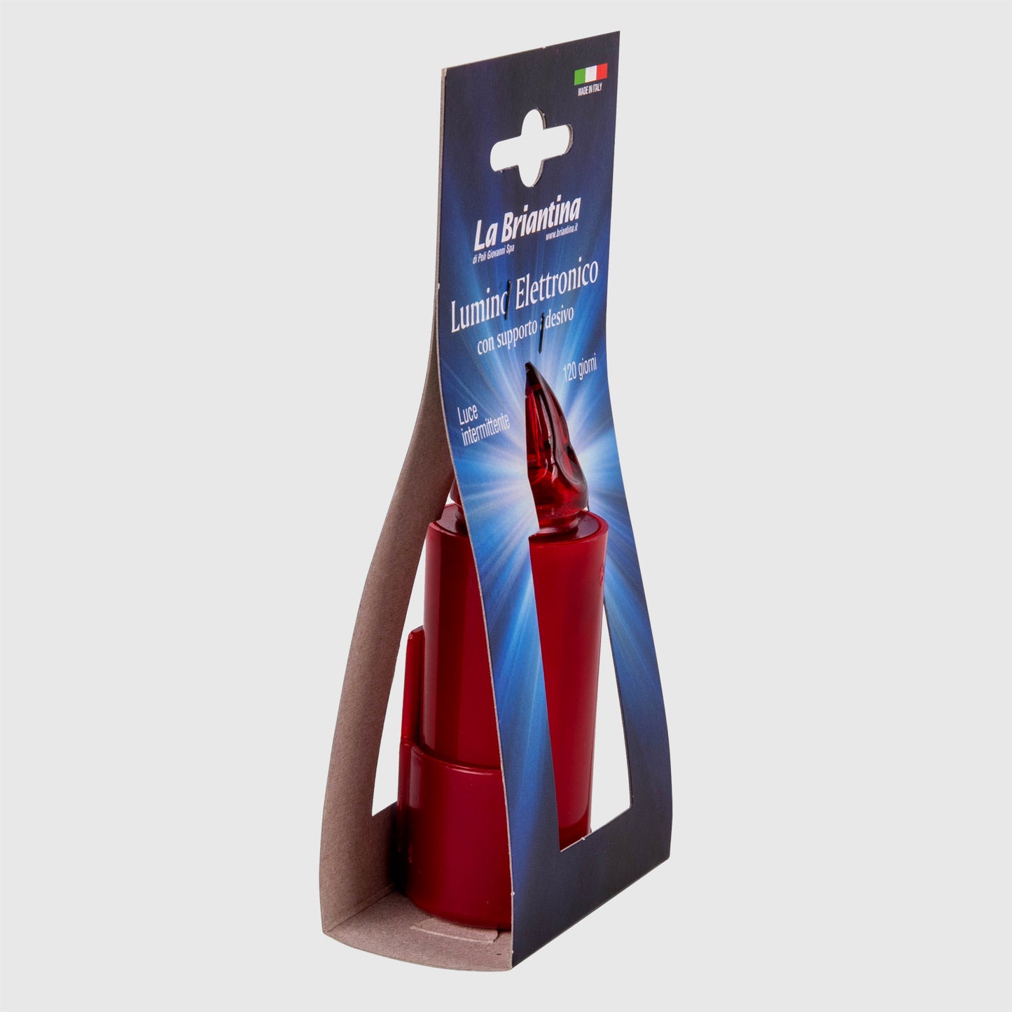 LUMINO Cimitero ELETTR C/SUPP ADESIVO 120 GG ROSSO