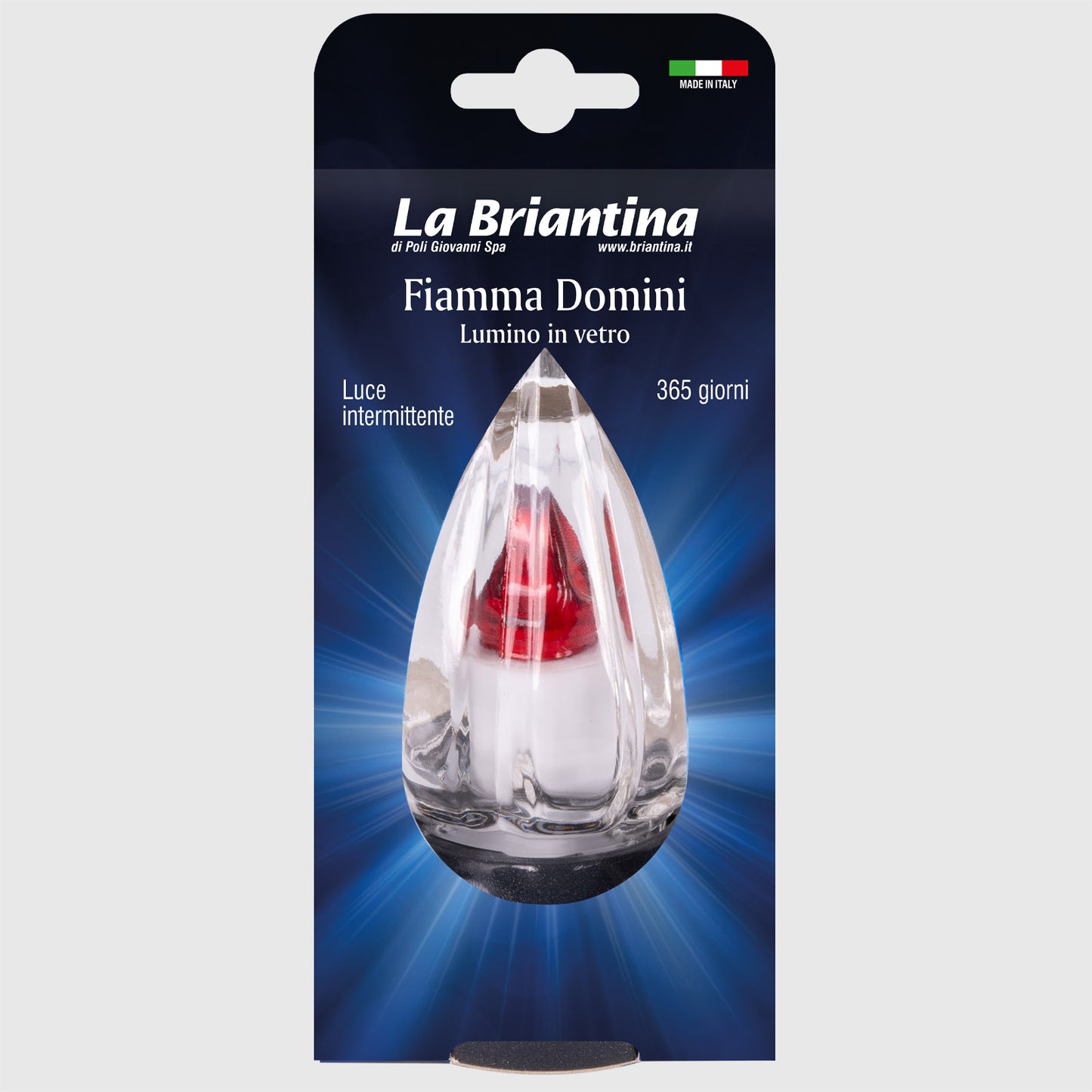 LUMINO Cimitero FIAMMA DOMINI VETRO 365 GG