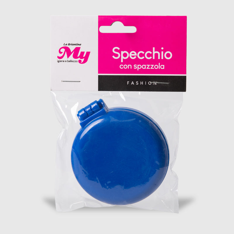Spazzola per capelli pieghevole mini portatile con specchio integrato
