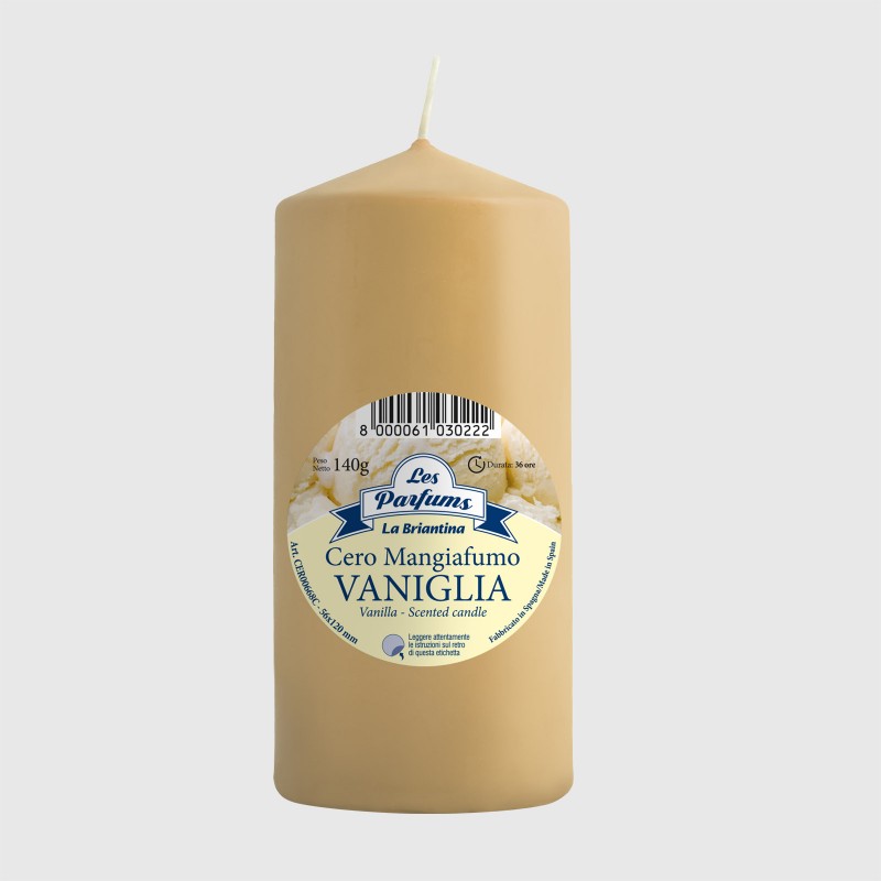 CANDELA CERO MANGIA FUMO VANIGLIA