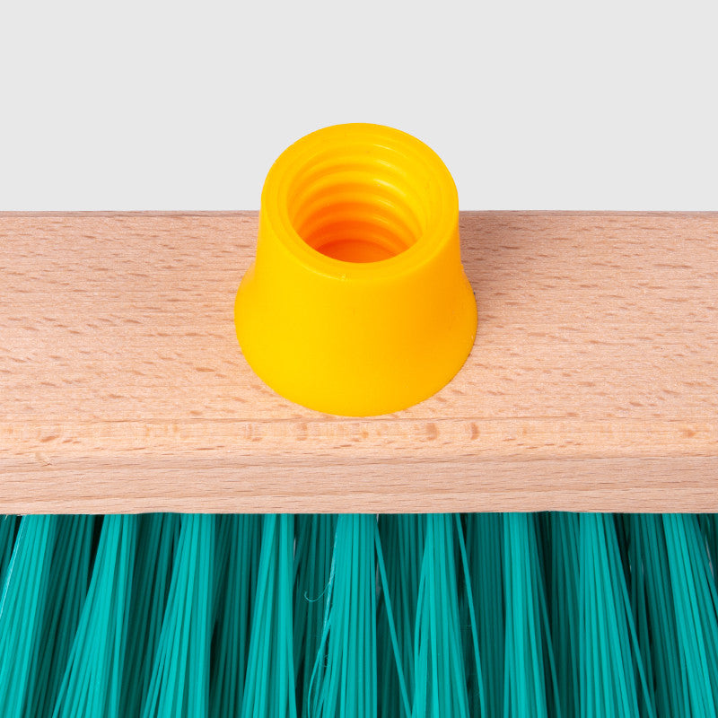 Esterno Cortile per Giardini e Pavimentazioni Ruvide, con Setole Rigide, Larghezza 18.5 cm, Attacco del Manico Universale