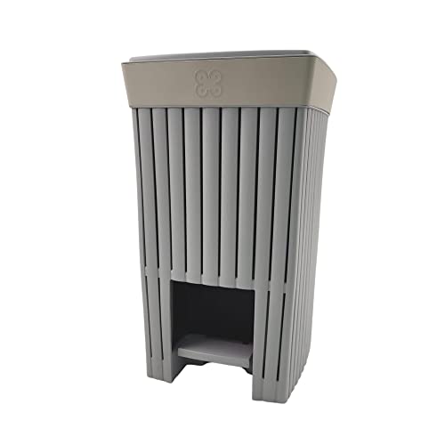 Ecoplast, Pattumiera a Pedale. Ideale per la Cucina o l'Ufficio, Colore Grigio, 20 Lt, Made in Italy