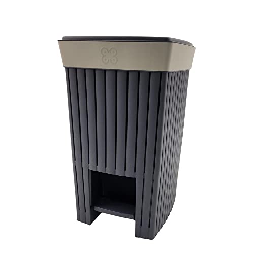 Ecoplast, Pattumiera a Pedale, Resistente. Ideale per la Cucina o l'Ufficio,Colore Antracite, 20 lt, Made in Italy