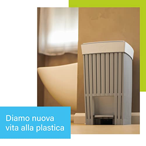 Ecoplast, Pattumiera a Pedale, Resistente. Ideale per la Cucina o l'Ufficio,Colore Antracite, 20 lt, Made in Italy