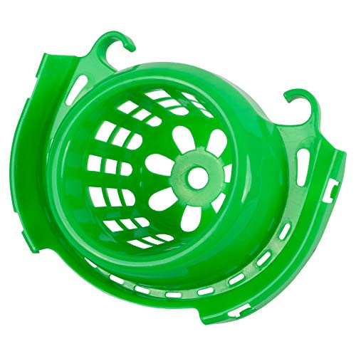 Secchio Lavapavimenti con Strizzatore e Versatore Staccabile, in Plastica, Verde, Capacità 15 Litri