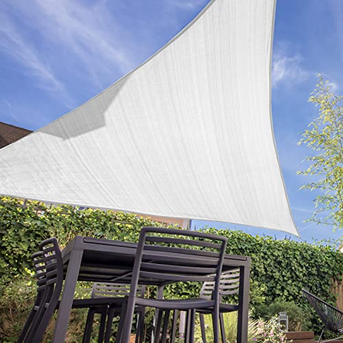 La Briantina Tenda a Vela Ombreggiante Triangolare per Giardini e Terrazze, 5x5x5 m Colore Bianco