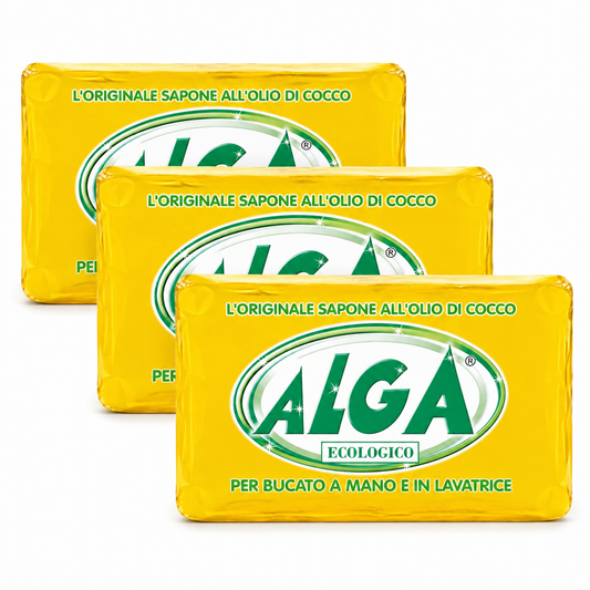 ALGA Sapone Ecologico Olio di Cocco 400g x3 Bucato a Mano e Lavatrice – immagine principale
