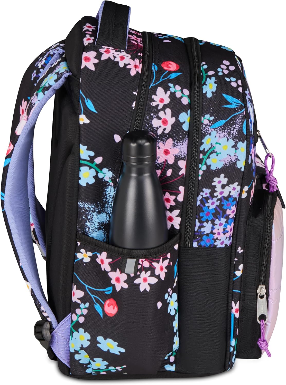 Mitama Zaino Scuola M-Power TrendyFlowers 30L Triplo Scomparto con Schienale EVA Foam, Sistema Auto Adjust, Spallacci…