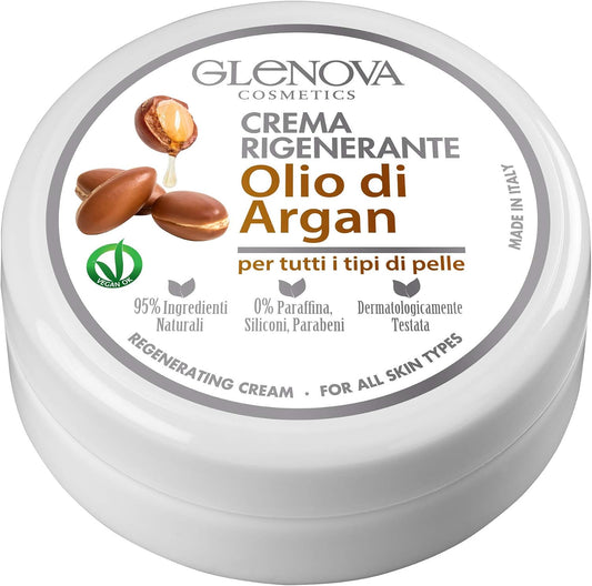 GLENOVA Crema Rigenerante Olio di Argan, Viso e Corpo, Tutti i Tipi di Pelle – immagine principale
