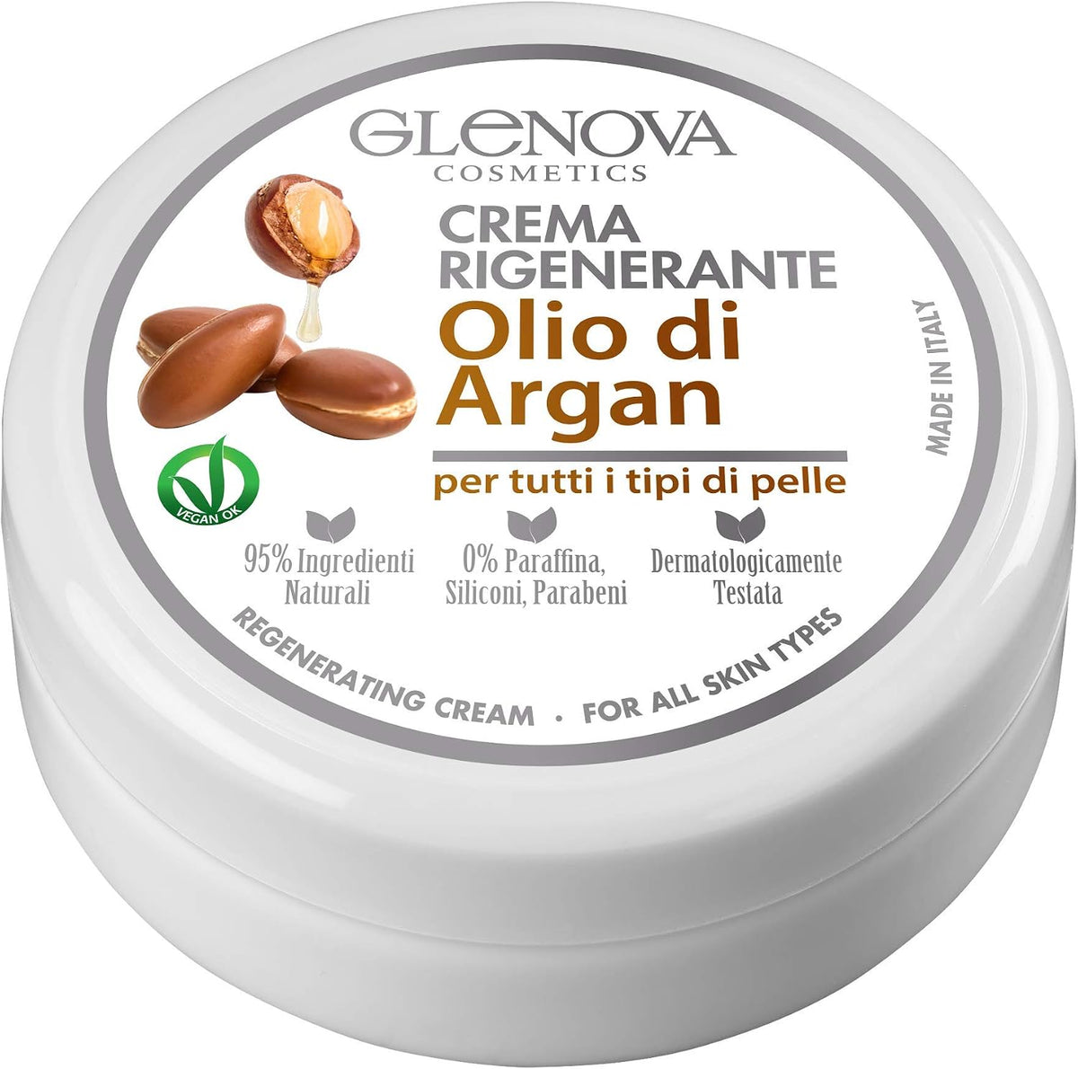 GLENOVA Crema Rigenerante Olio di Argan, Viso e Corpo, Tutti i Tipi di Pelle – dettaglio prodotto 2