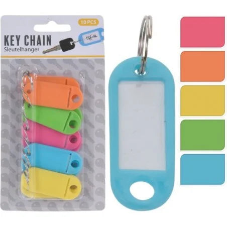 Portachiavi Etichetta Chiavi 10 Pezzi, 5 Colori Assortiti con Anello – immagine principale