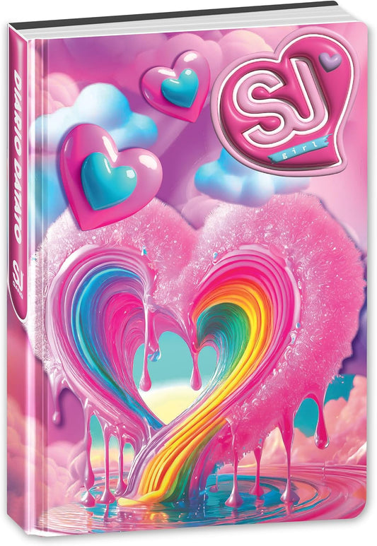 SJ Gang Diario Scuola 10 Mesi Cuori 14x20,6 con Sticker – immagine principale
