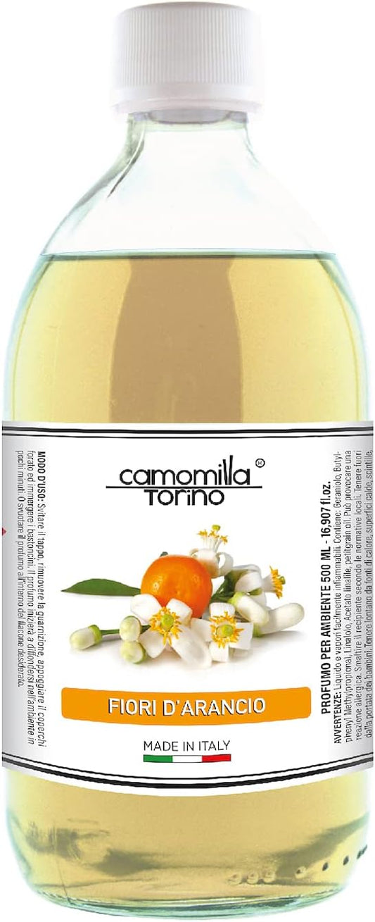 Ricarica Diffusore Fiori d’Arancio 1000 ml – Profumo Naturale per Ambienti | Camomilla Torino 🇮🇹 Made in Italy